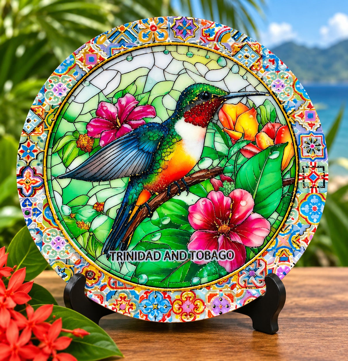 Hummingbird Ceramic Coaster